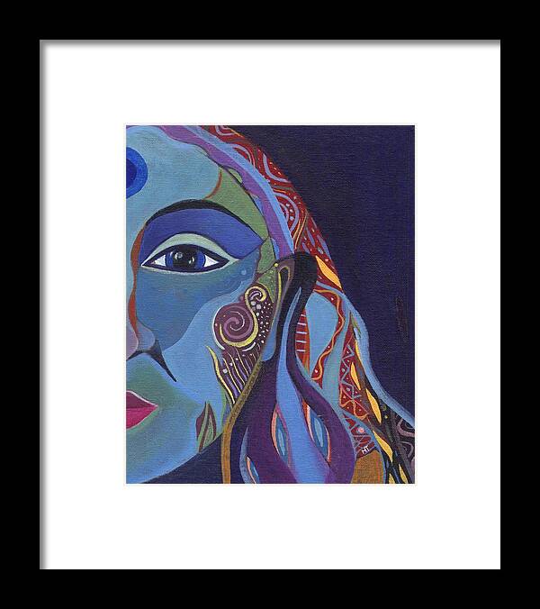 Woman Framed Print featuring the painting Still A Mystery 3 by Helena Tiainen