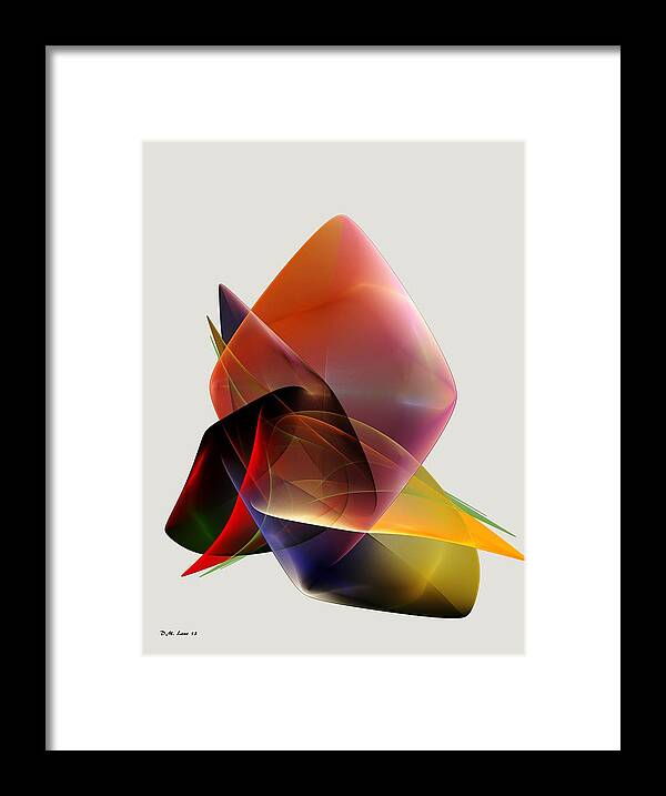 Fine Art Framed Print featuring the digital art Still Life Abstract 112013 by David Lane