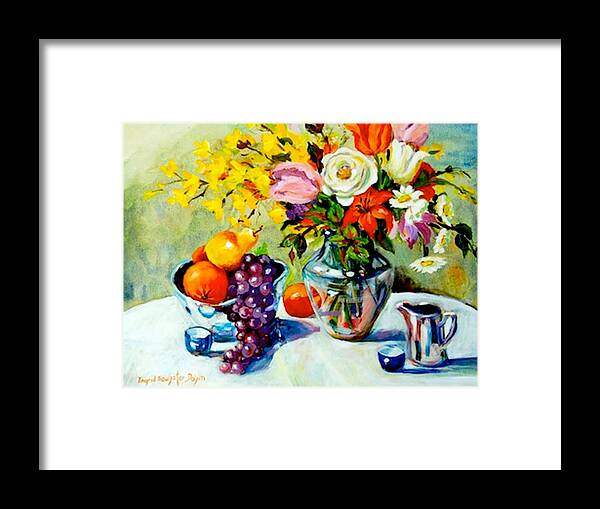 Ingrid Dohm Framed Print featuring the painting Still Life Creamer by Ingrid Dohm