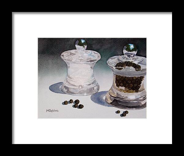 Pepper Corns Framed Print featuring the painting Still Life No. 4 by Mike Robles