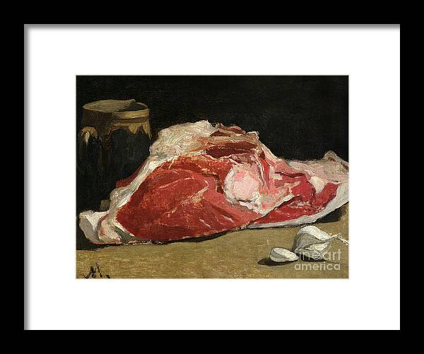 Nature Morte Framed Print featuring the painting Still Life the Joint of Meat by Claude Monet