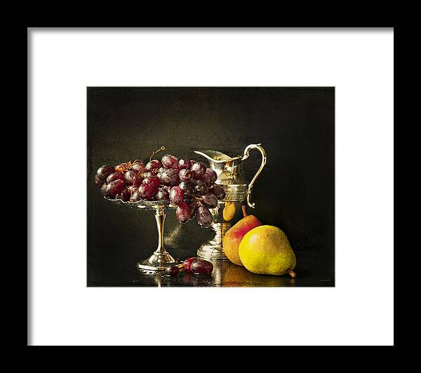 Chiaroscuro Framed Print featuring the photograph Still Life With Fruit by Theresa Tahara