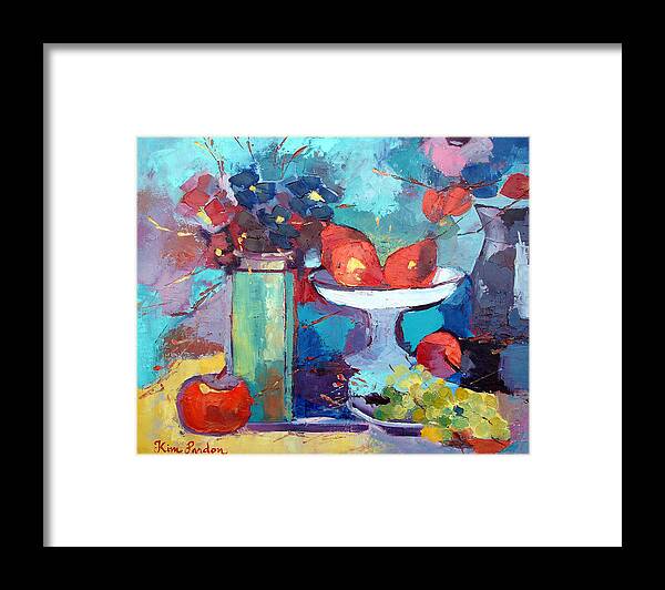 Peers Framed Print featuring the painting Still life with pears by Kim PARDON