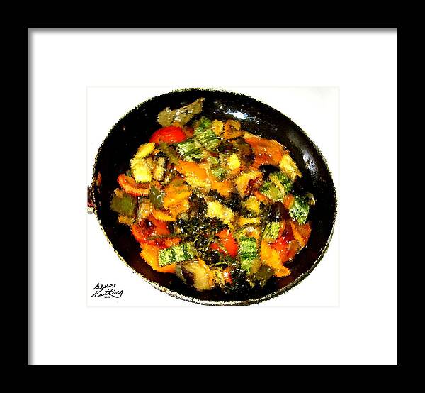 Food Framed Print featuring the painting Stir Fry Tonight by Bruce Nutting