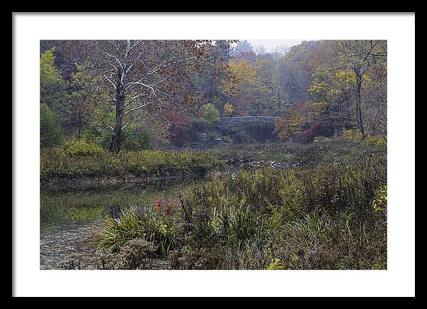 Pxl Framed Print featuring the photograph Stone Bridge in Autumn I by Michele Steffey
