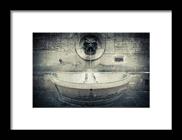 Paris Framed Print featuring the photograph Stone Fountain by RicharD Murphy
