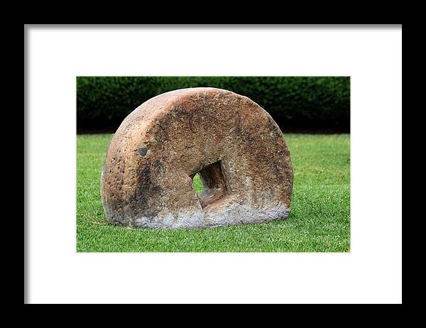 Stone Wheel Framed Print featuring the photograph Stone Wheel by Shane Bechler