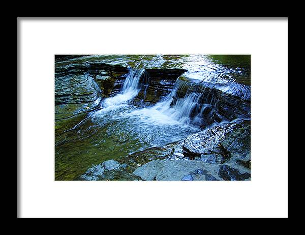 Stony Brook State Park Framed Print featuring the photograph Stony Brook Falls by Gerald Salamone