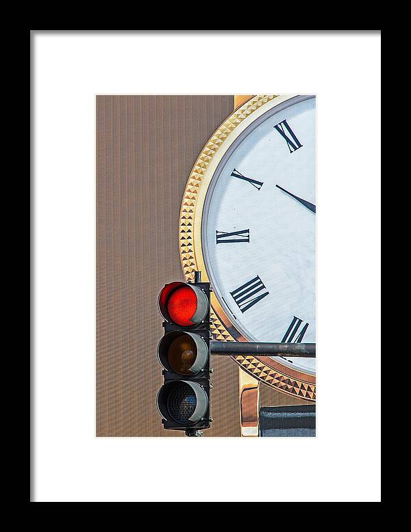 Red Bank Framed Print featuring the photograph Stopping Time by Gary Slawsky