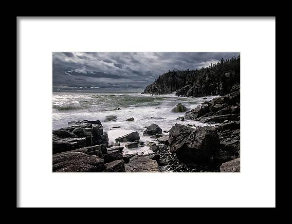Gulliver's Hole Framed Print featuring the photograph Storm at Gulliver's Hole by Marty Saccone