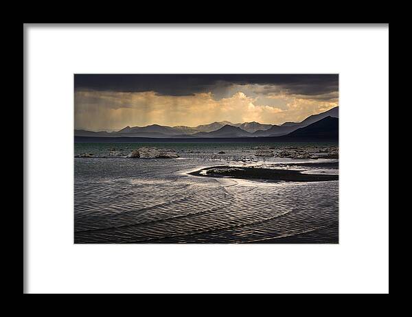 Eastern Sierra Framed Print featuring the photograph Storm at Mono Lake by Joe Doherty