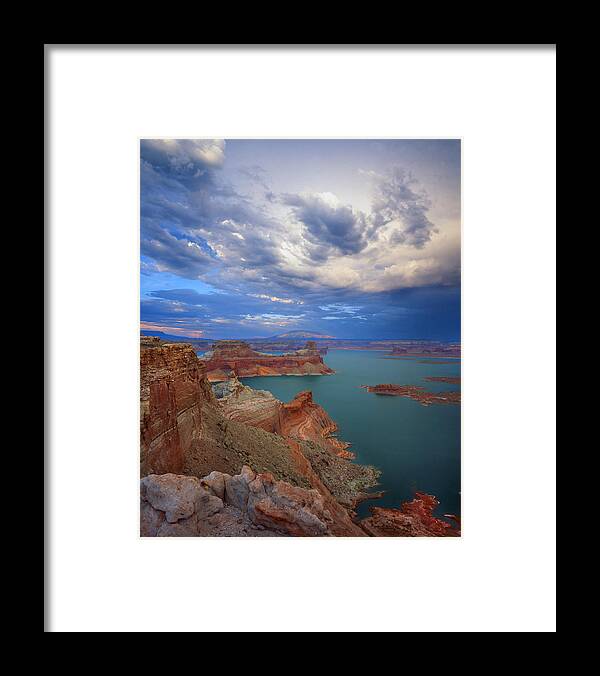 Lake Powell Framed Print featuring the photograph Storm over Lake Powell by Ray Mathis