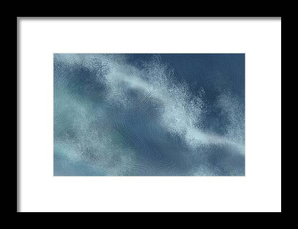 Wave Pictures Framed Print featuring the painting Storm Tide by Jean Moore
