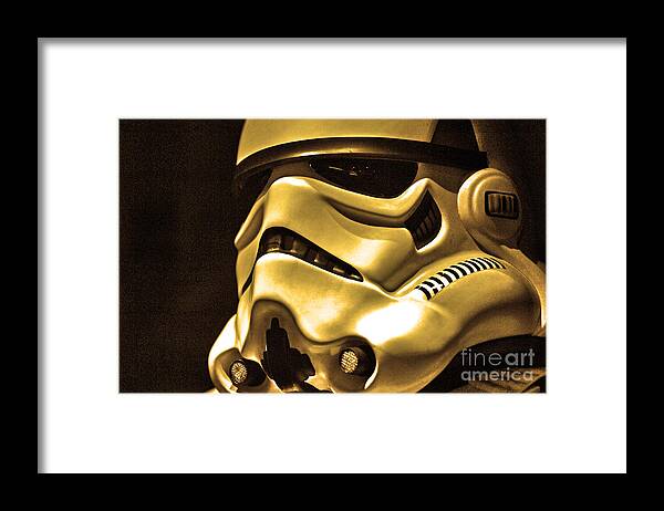 Stormtrooper Framed Print featuring the photograph Stormtrooper Helmet 24 by Micah May