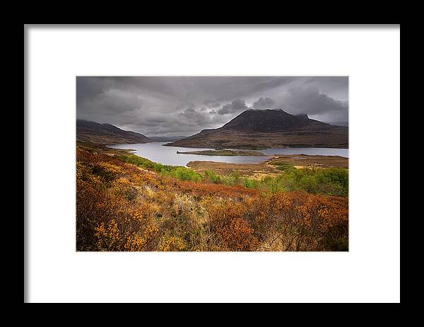 Assynt Framed Print featuring the photograph Stormy afternoon in Scotland by Maciej Markiewicz