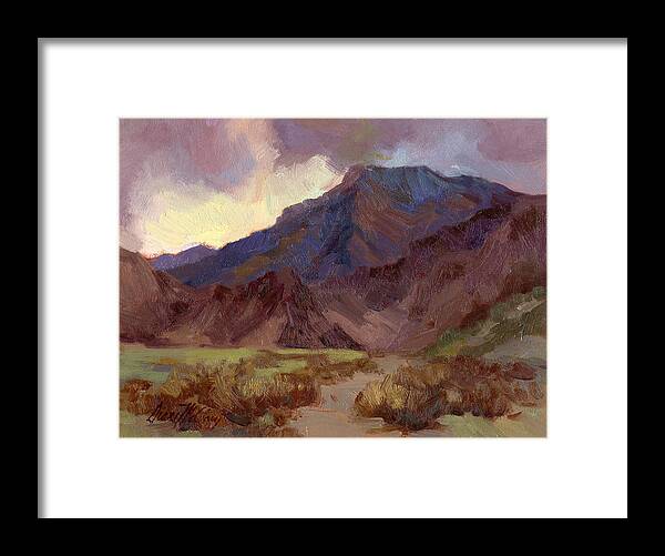 Stormy Say Framed Print featuring the painting Stormy Day by Diane McClary