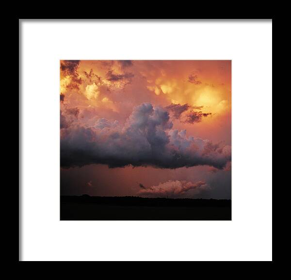 Supercell Framed Print featuring the photograph Stormy Sunset by Ed Sweeney