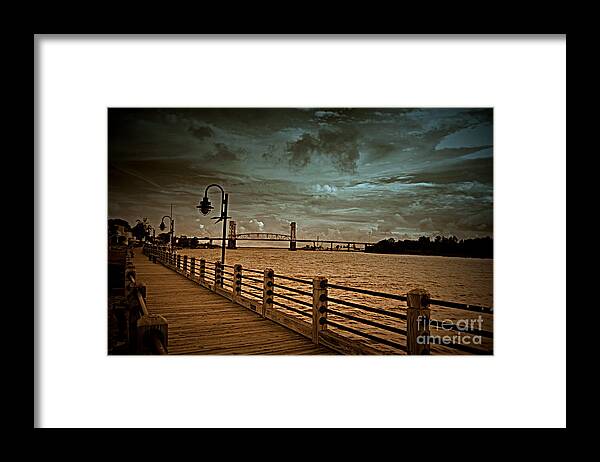 Wilmington Framed Print featuring the photograph Stormy Wilmington Riverwalk by Amy Lucid