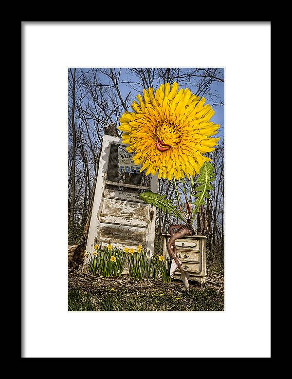 Dandalion Framed Print featuring the photograph Story Time by Nancy Strahinic