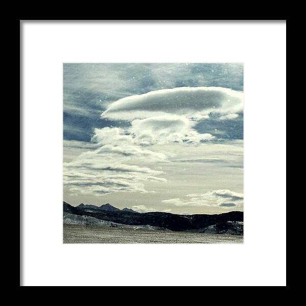 Mountains Framed Print featuring the photograph Strange Clouds by Kelli Stowe