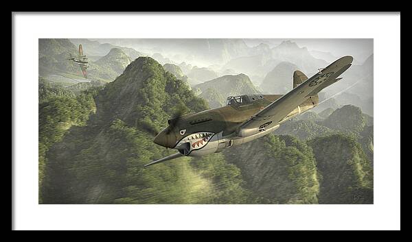 P-40 Framed Print featuring the digital art Strangely Elusive by Robert Perry