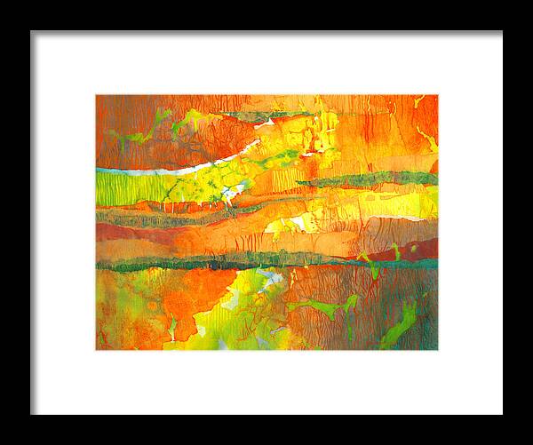 Strata Framed Print featuring the painting Strata by Lynda Hoffman-Snodgrass