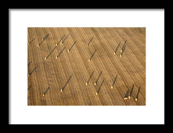 Chenevelles Framed Print featuring the photograph Straw Bales, Chenevelles by Laurent Salomon
