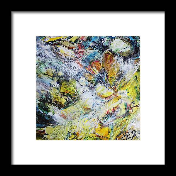 Water Framed Print featuring the painting Stream 3 by Madeleine Arnett