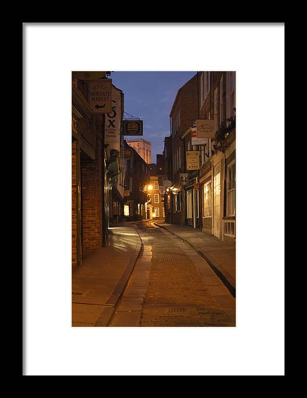 City Street Framed Print featuring the photograph Street in Cork - England by Mike McGlothlen