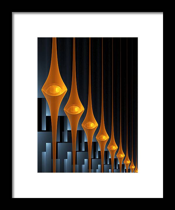 Street Lights Framed Print featuring the digital art Street Lights by Gabiw Art
