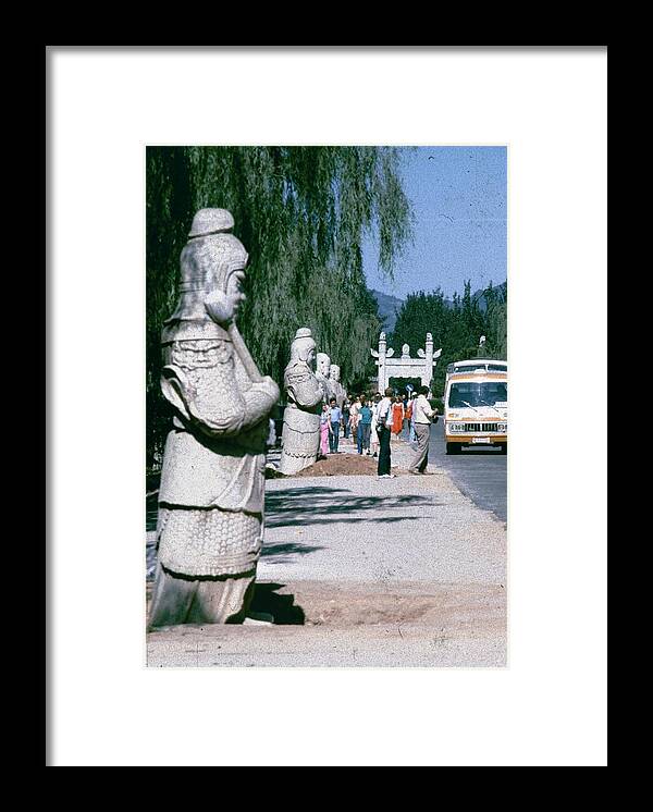 Street Sculpture Framed Print featuring the photograph Street Sculpture in Beijing by John Warren