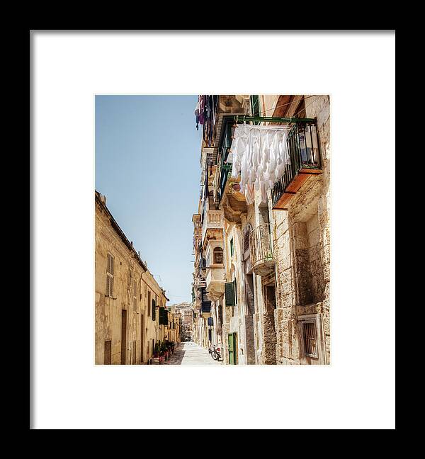 Tranquility Framed Print featuring the photograph Streets Of Valetta by By Matthew Heptinstall