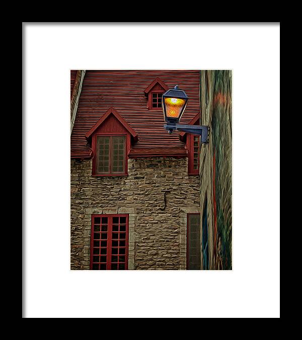 Canada Framed Print featuring the photograph Street in Quebec After Dawn by Phil Cardamone