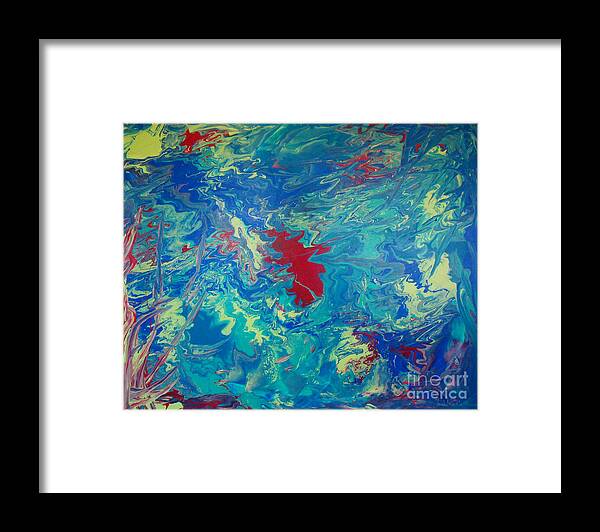 Abstract Framed Print featuring the painting Strife by Amanda Millman