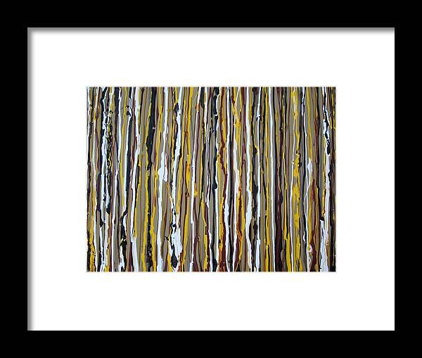  Framed Print featuring the painting Stripe by Kathy Sheeran