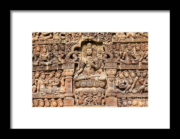 Thailand Framed Print featuring the photograph Stucco Thai art by Tosporn Preede