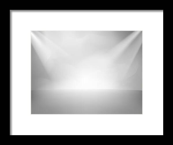 Empty Framed Print featuring the drawing Studio Wall Textured With Lights by Amtitus