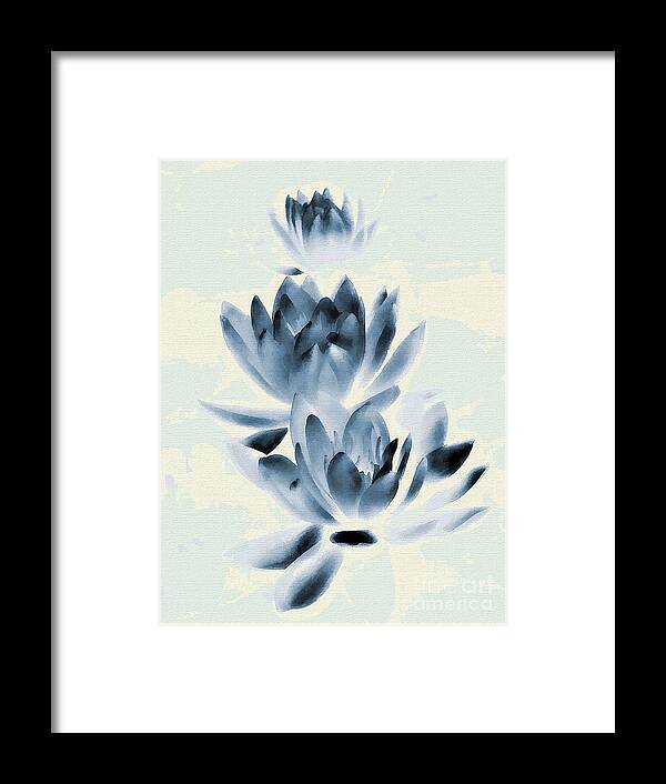 Water Framed Print featuring the photograph Study in Blue by Andrea Kollo