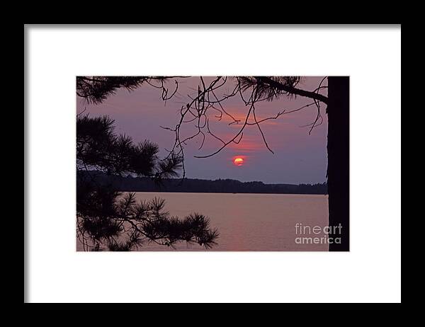 Sunset Framed Print featuring the photograph Sturgeon Lake MN Sunset by Tina Hailey