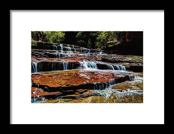 Waterfall Framed Print featuring the photograph Subway Falls by Chad Dutson