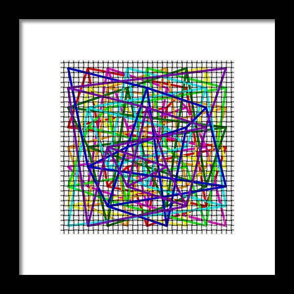 Sudoku Framed Print featuring the digital art Sudoku Connections White Weave by Ron Brown