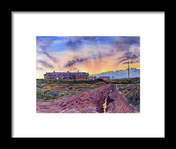Glenn Marshall Framed Print featuring the painting Sugarwell Hill in Leeds by Glenn Marshall