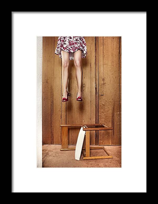 Hanging Framed Print featuring the photograph Suicide by Orbon Alija