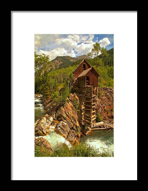 Crystal Colorado Framed Print featuring the photograph Summer At Crystal Mill by Adam Jewell