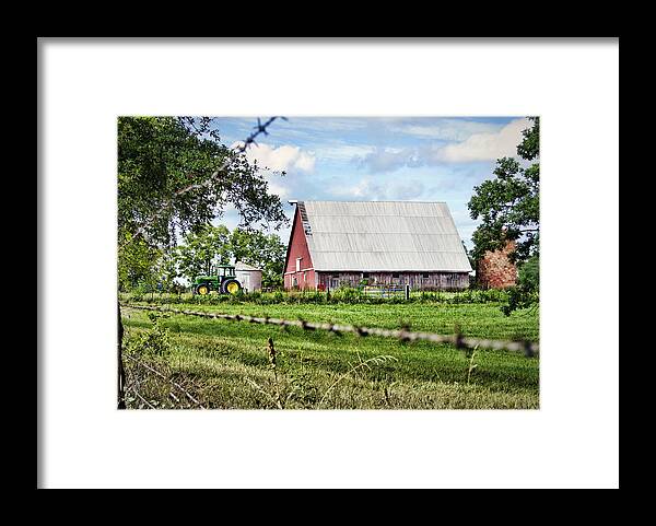 Barn Framed Print featuring the photograph Summer Barn by Cricket Hackmann