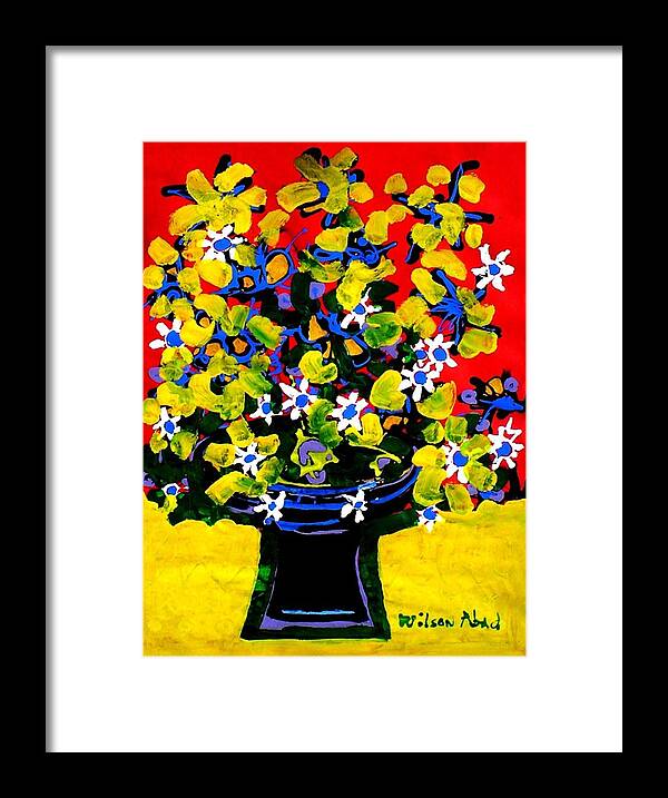 Summer Framed Print featuring the painting Summer bouquet by Wilson Abad