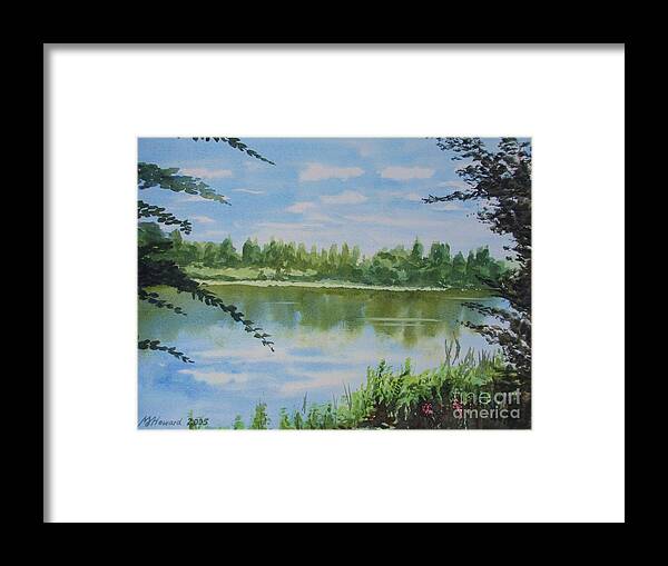 Summer By The River Framed Print featuring the painting Summer By The River by Martin Howard