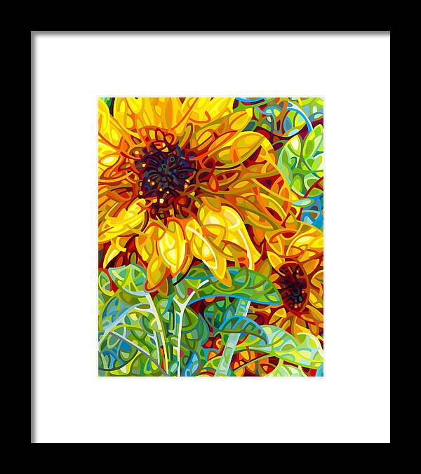 Summer Framed Print featuring the painting Summer in the Garden by Mandy Budan