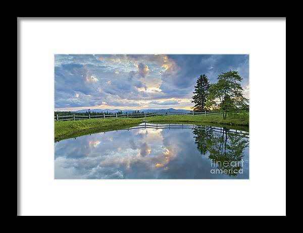 Summer Framed Print featuring the photograph Summer Pond Reflection by Alan L Graham
