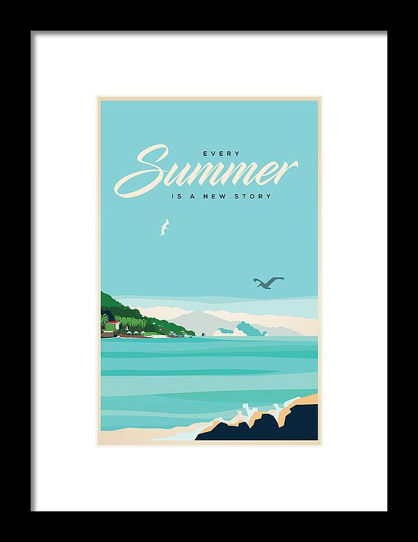 Scenics Framed Print featuring the drawing Summer by SaulHerrera